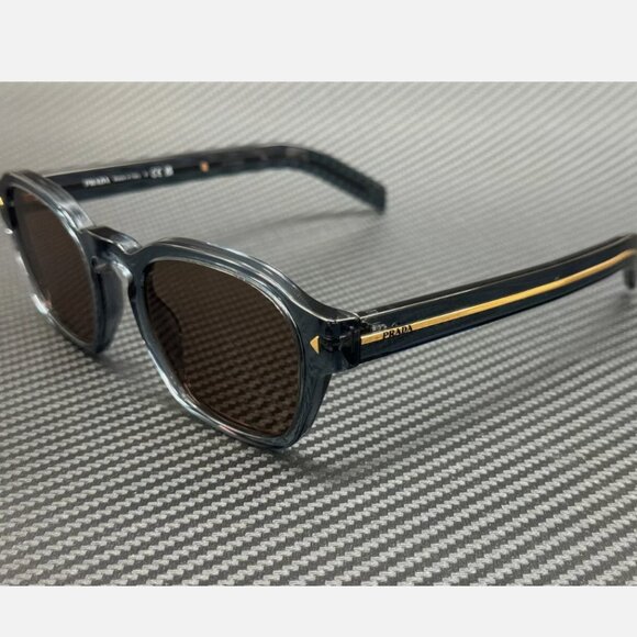 Prada Brown Unisex 52mm Sunglasses Transparent New - Picture 1 of 5